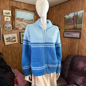 Handmade Knit Sweater Siwash Cowichan Style